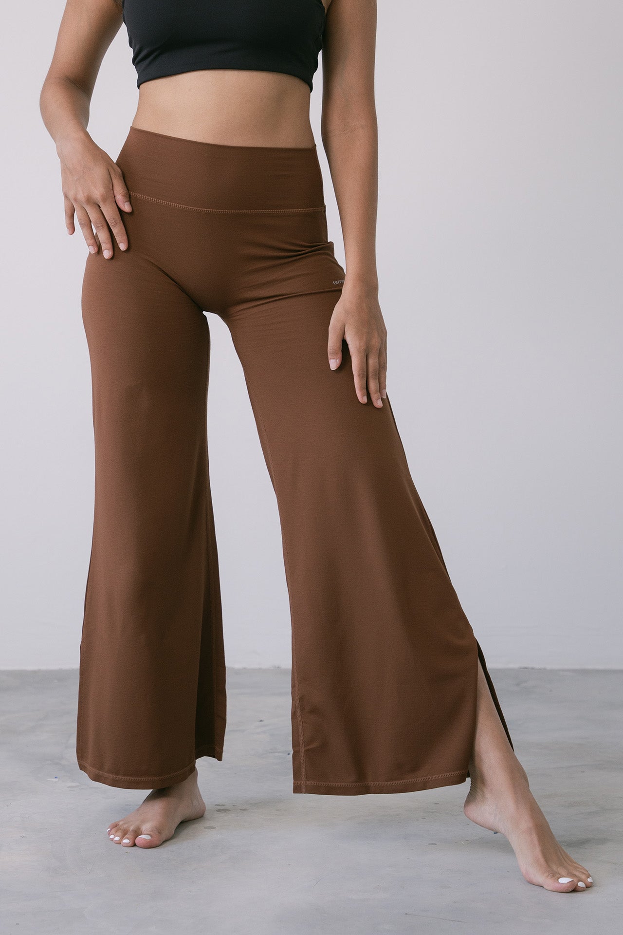 Easy Flared Pants Chocolate