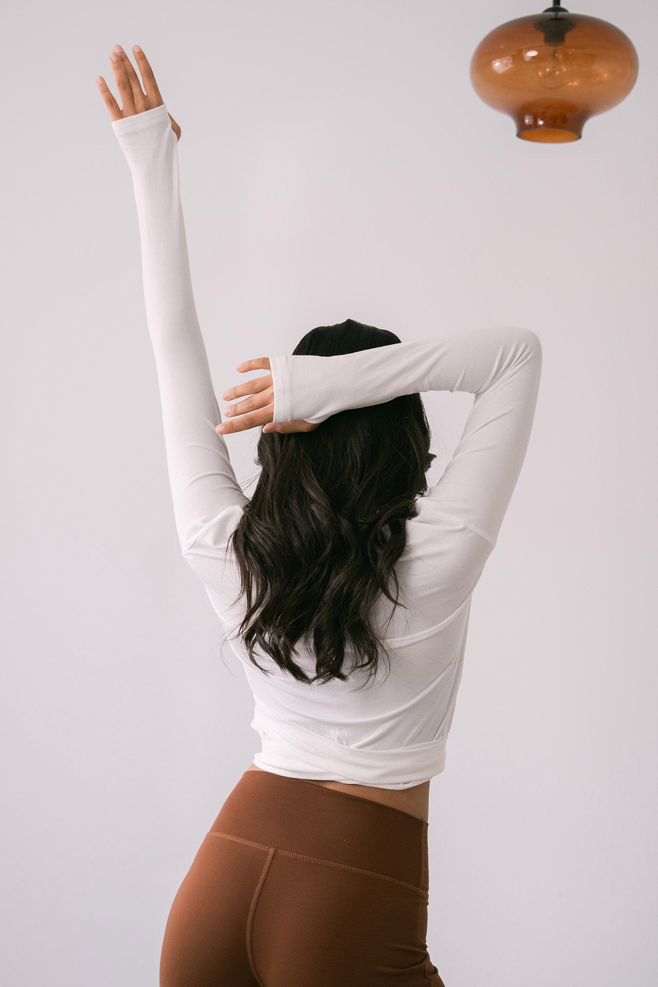 Easy Wrap Top Long Sleeve White