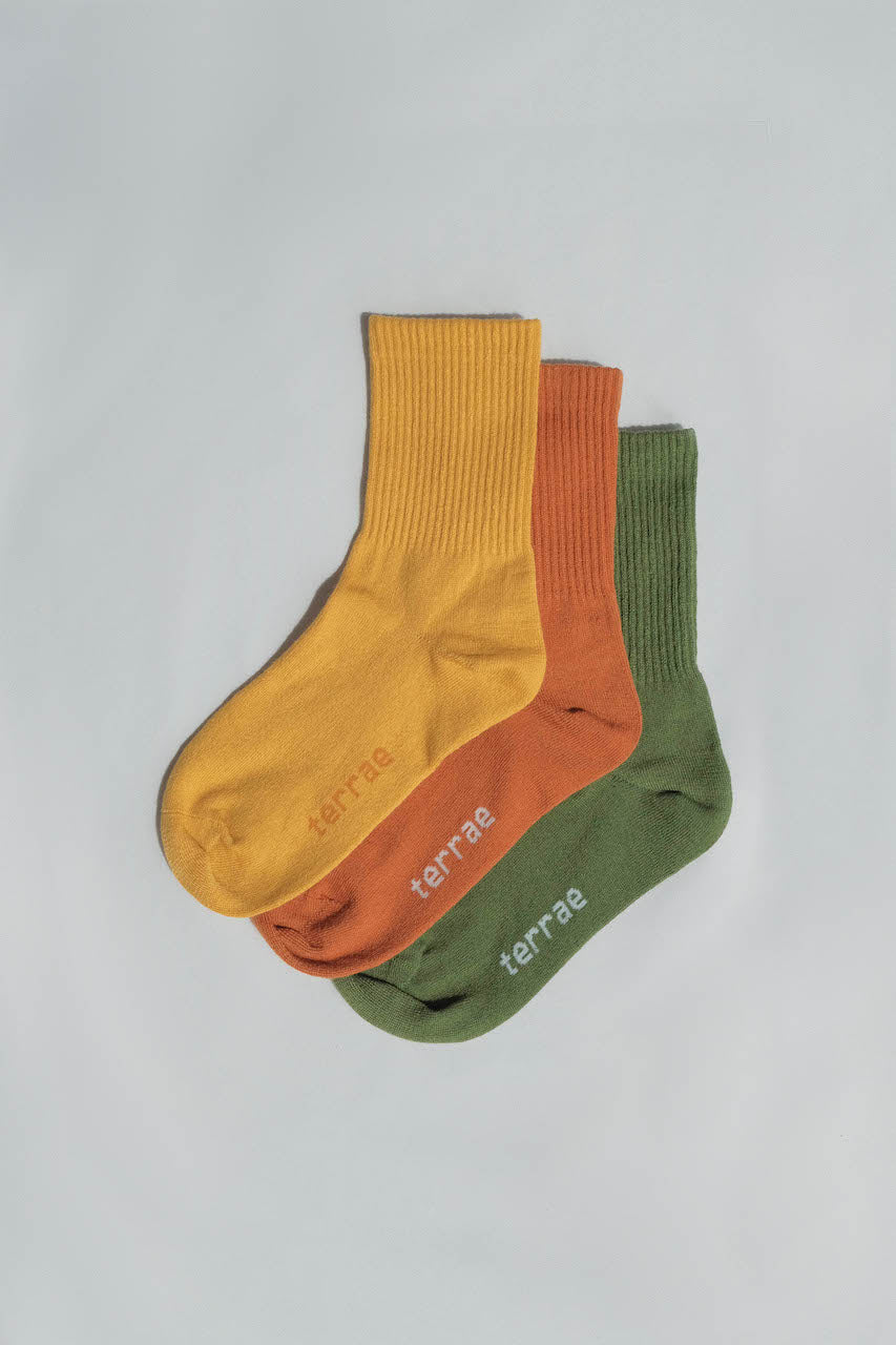 Earthy Crew Sock 3-Pack