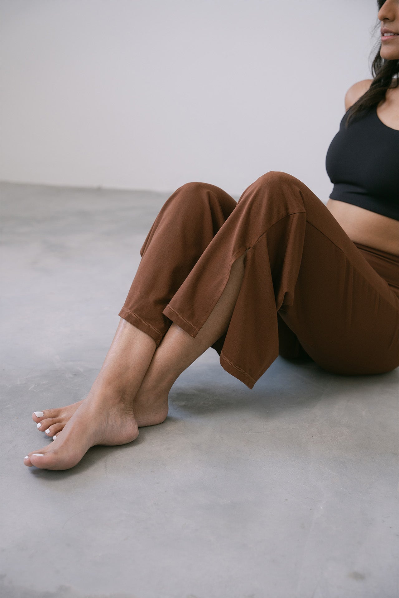 Easy Flared Pants Chocolate