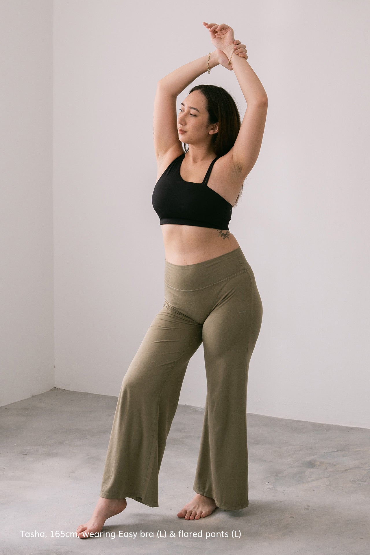 Easy Flared Pants Olive Green