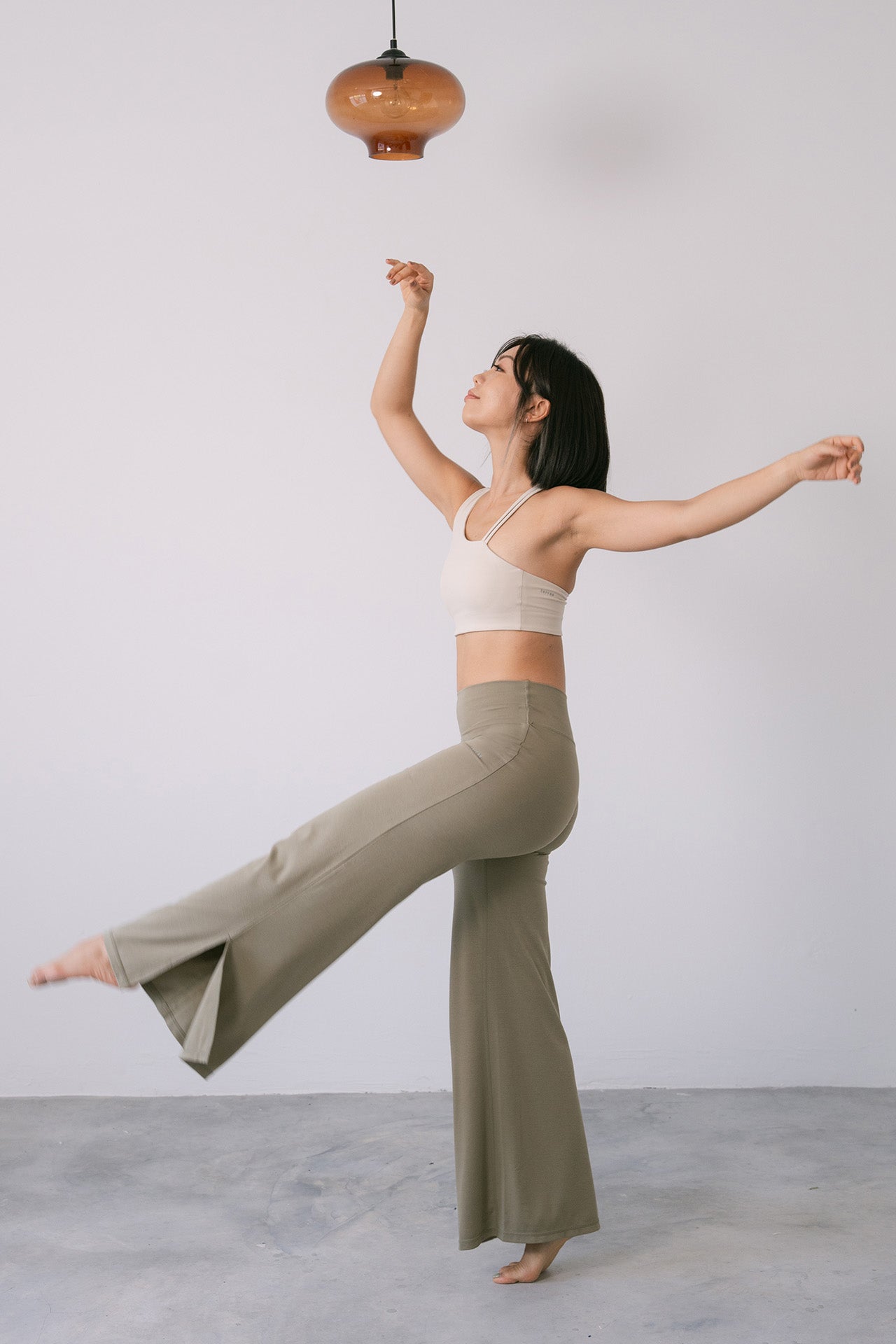 Easy Flared Pants Olive Green