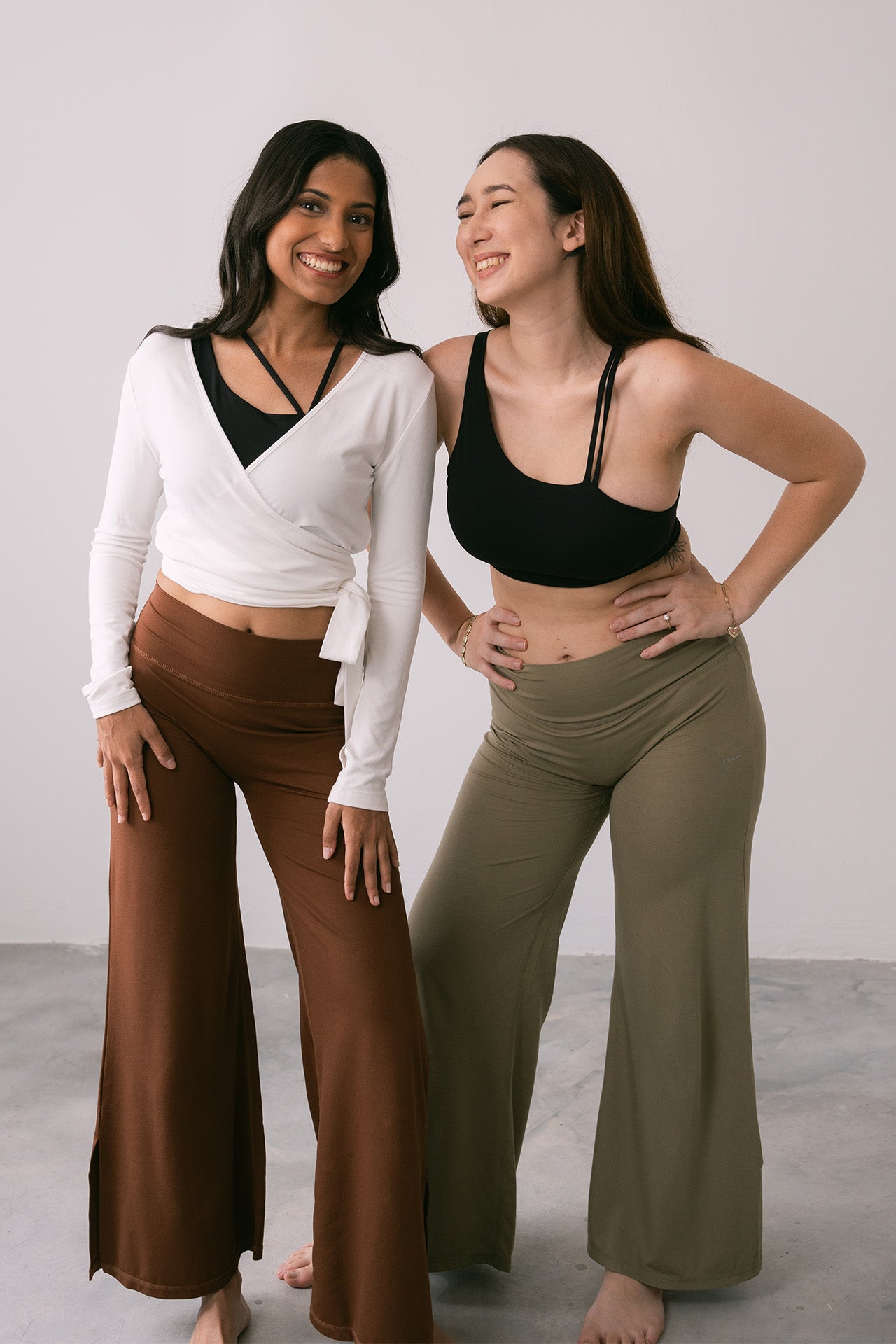Easy Wrap Top Long Sleeve White