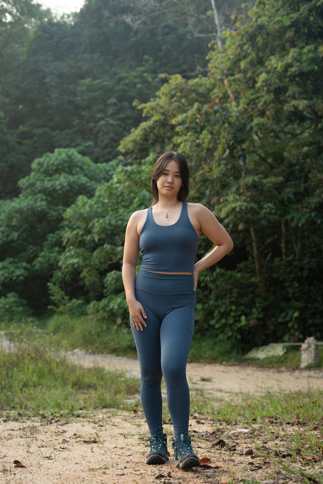 All Day Scoop Bra Tank Marine