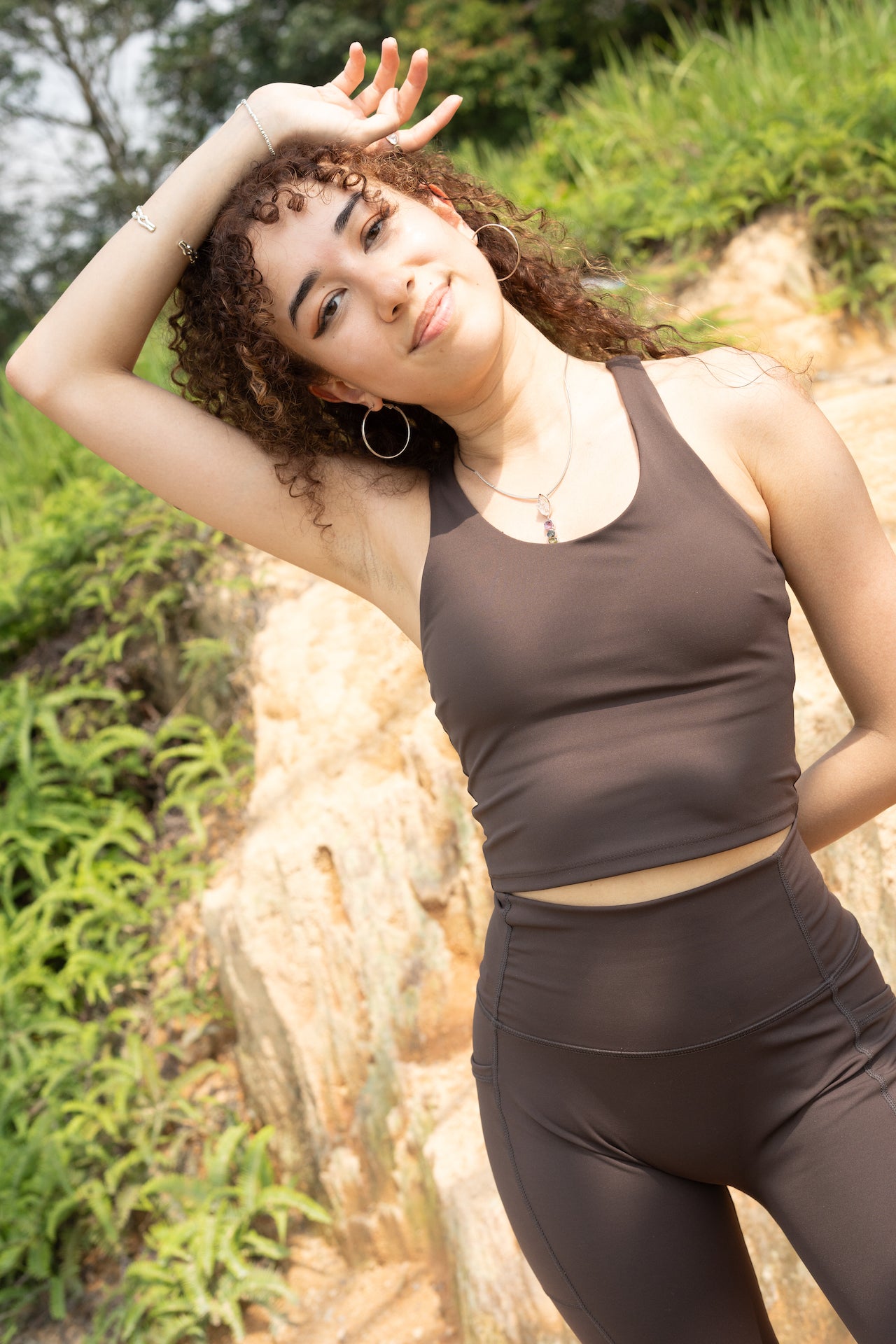 All Day Scoop Bra Tank Espresso