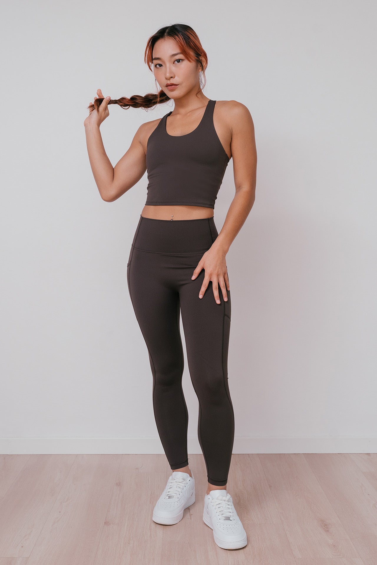 All Day Scoop Bra Tank Espresso