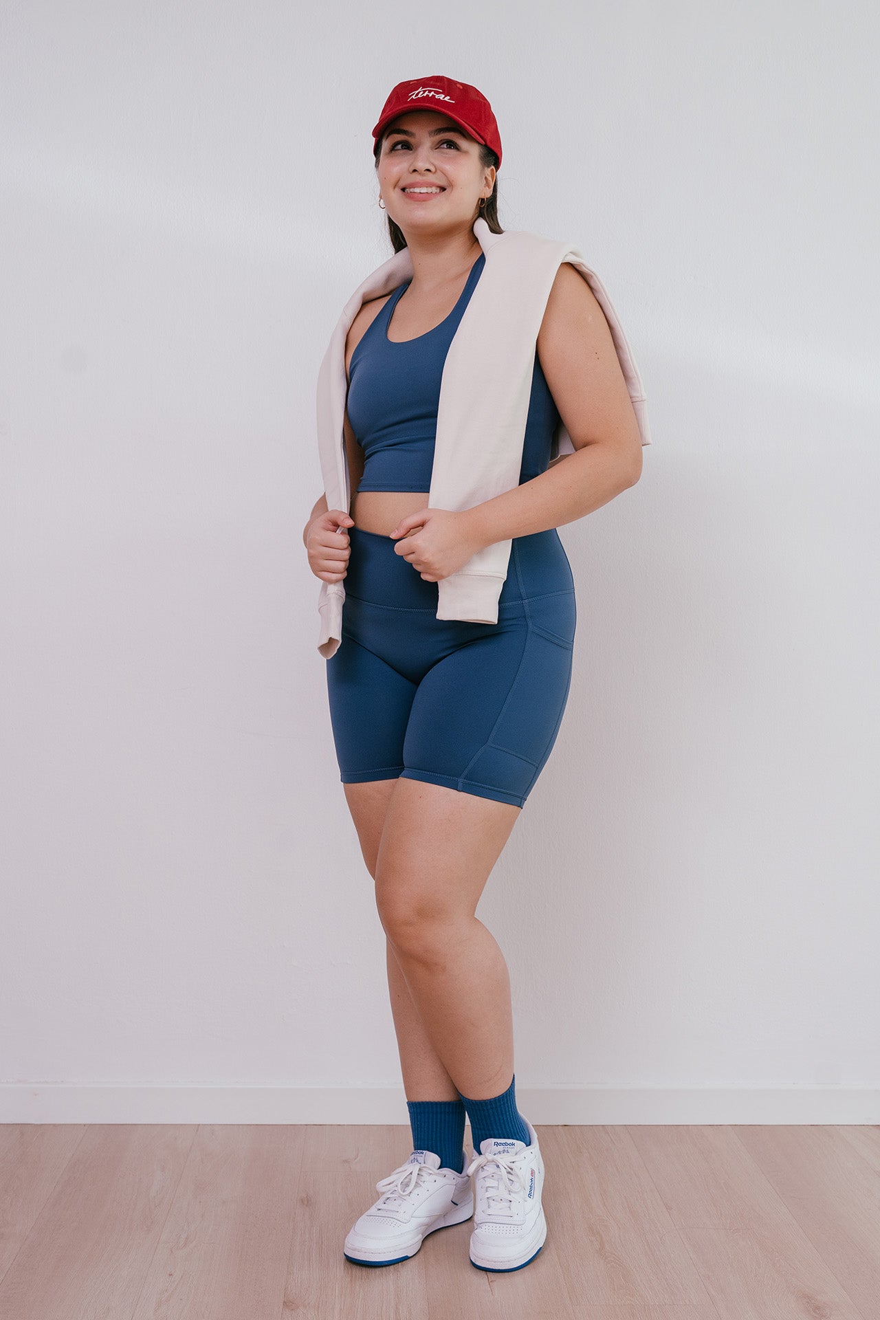 All Day Scoop Bra Tank Marine