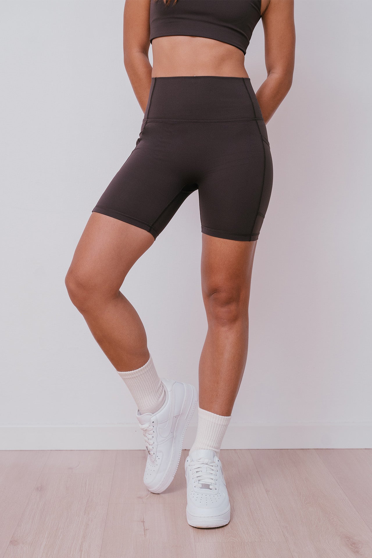 Waist Plus Size Slinky Black Cycling Shorts Black Seamless Bike Shorts