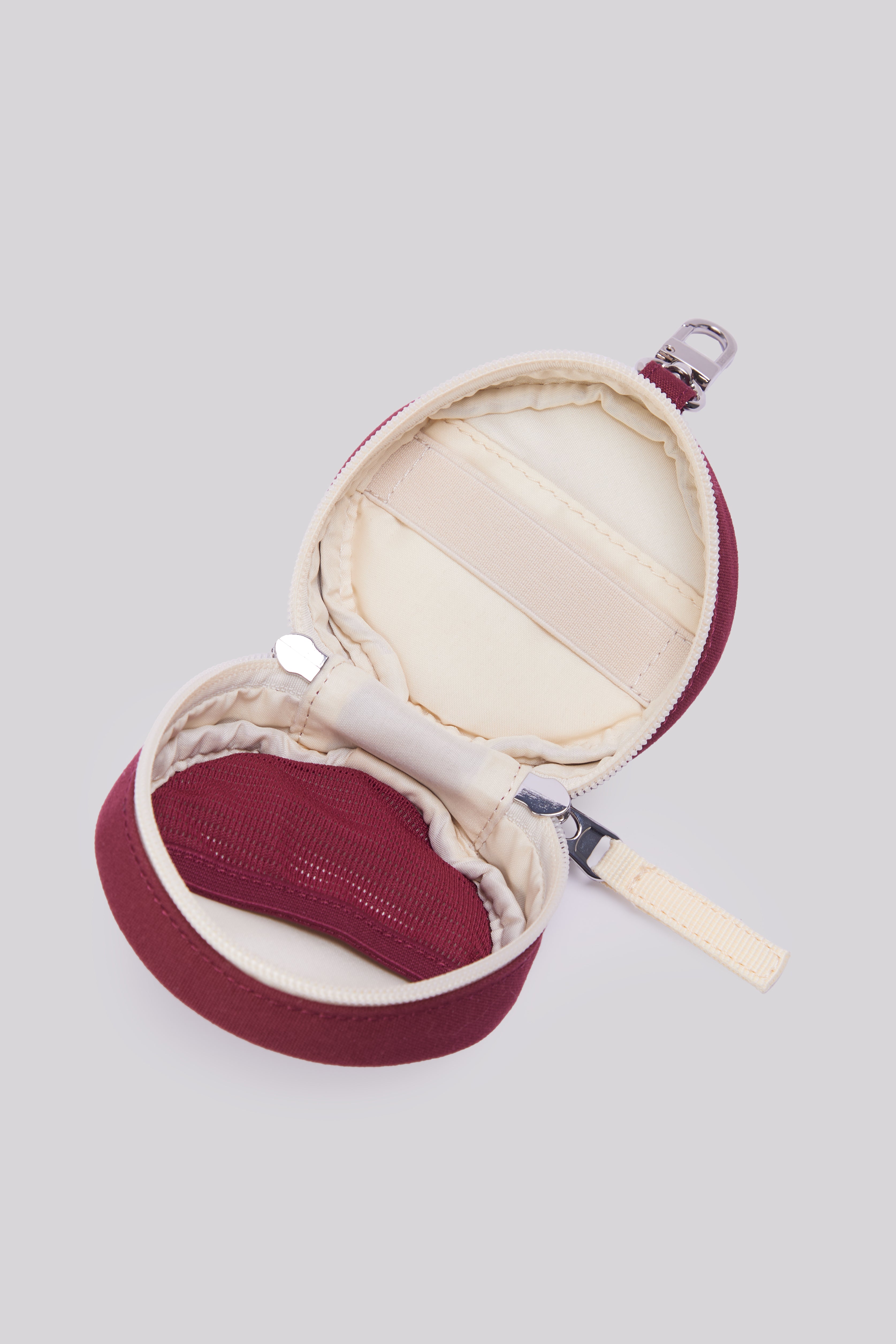 All Day Circle Mini Pouch in Maroon Red