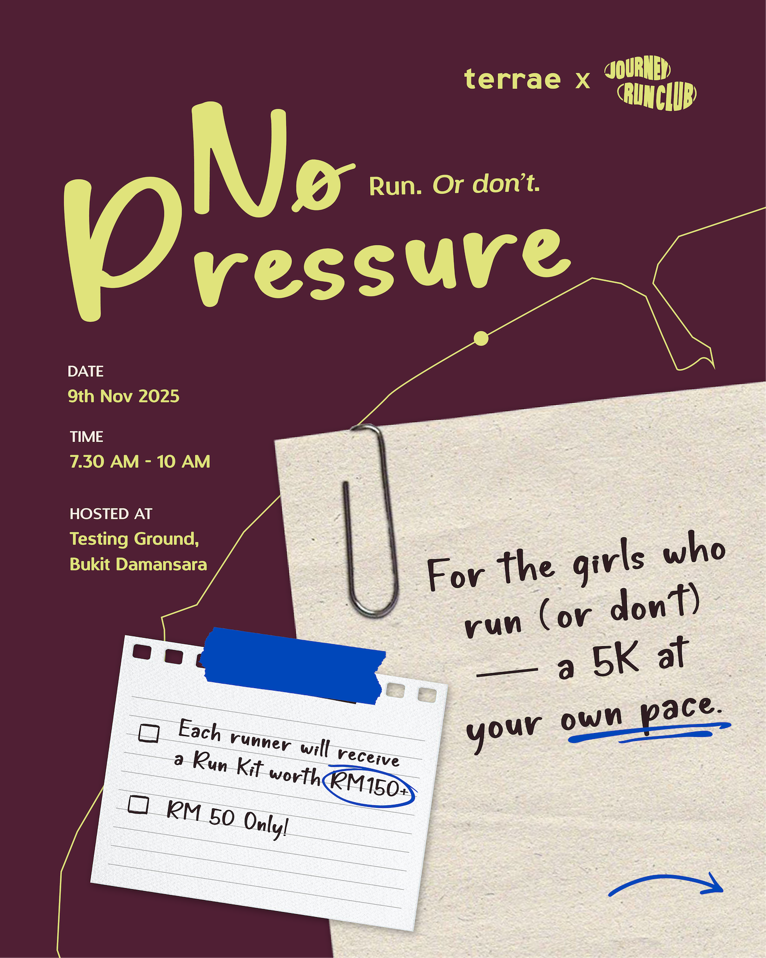 terrae x Journey Run: No Pressure Run 🏃♀️