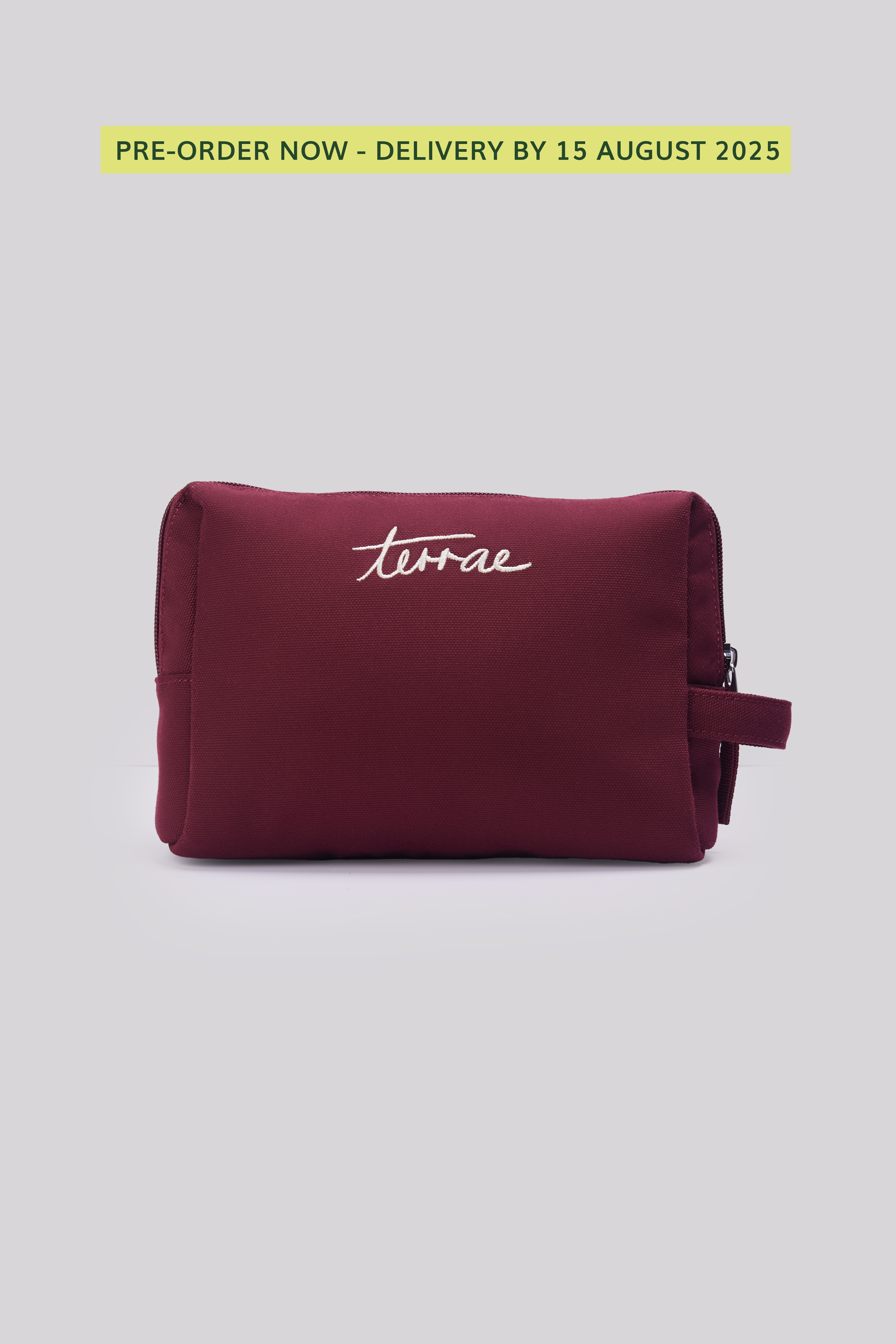 (PRE-ORDER) terrae Essentials Pouch in Maroon Red