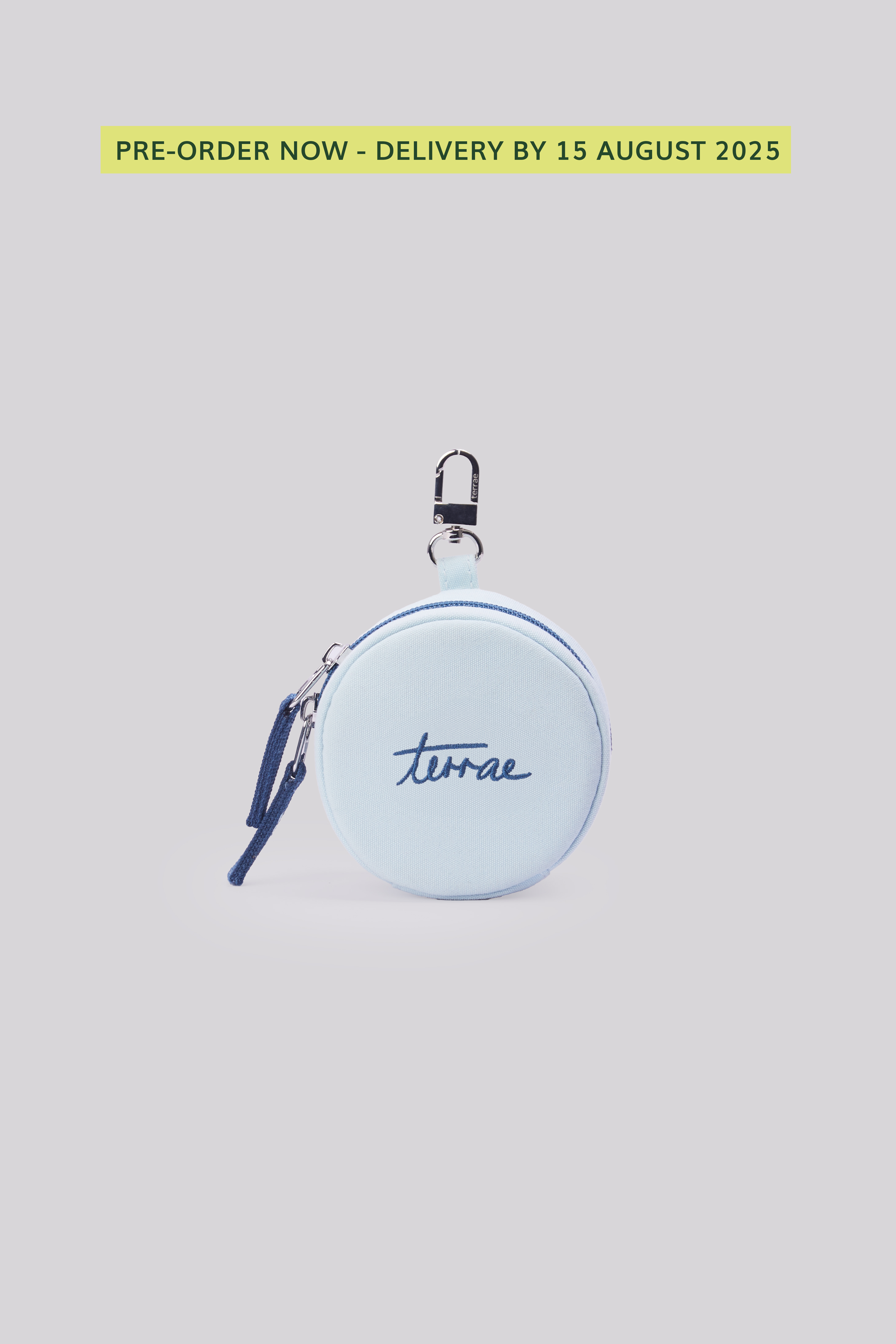 (PRE-ORDER) All Day Circle Mini Pouch in Mint Blue