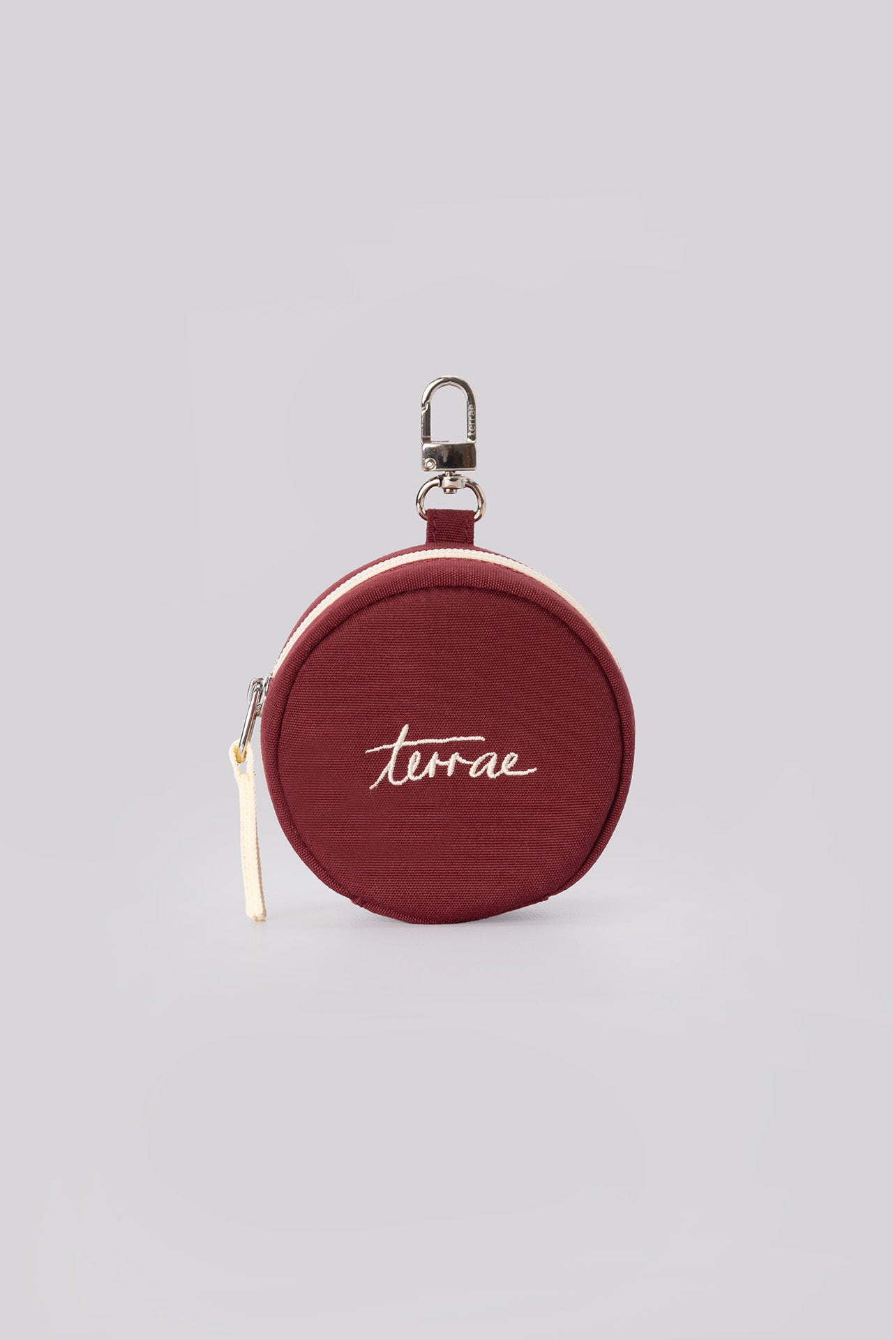 All Day Circle Mini Pouch in Maroon Red