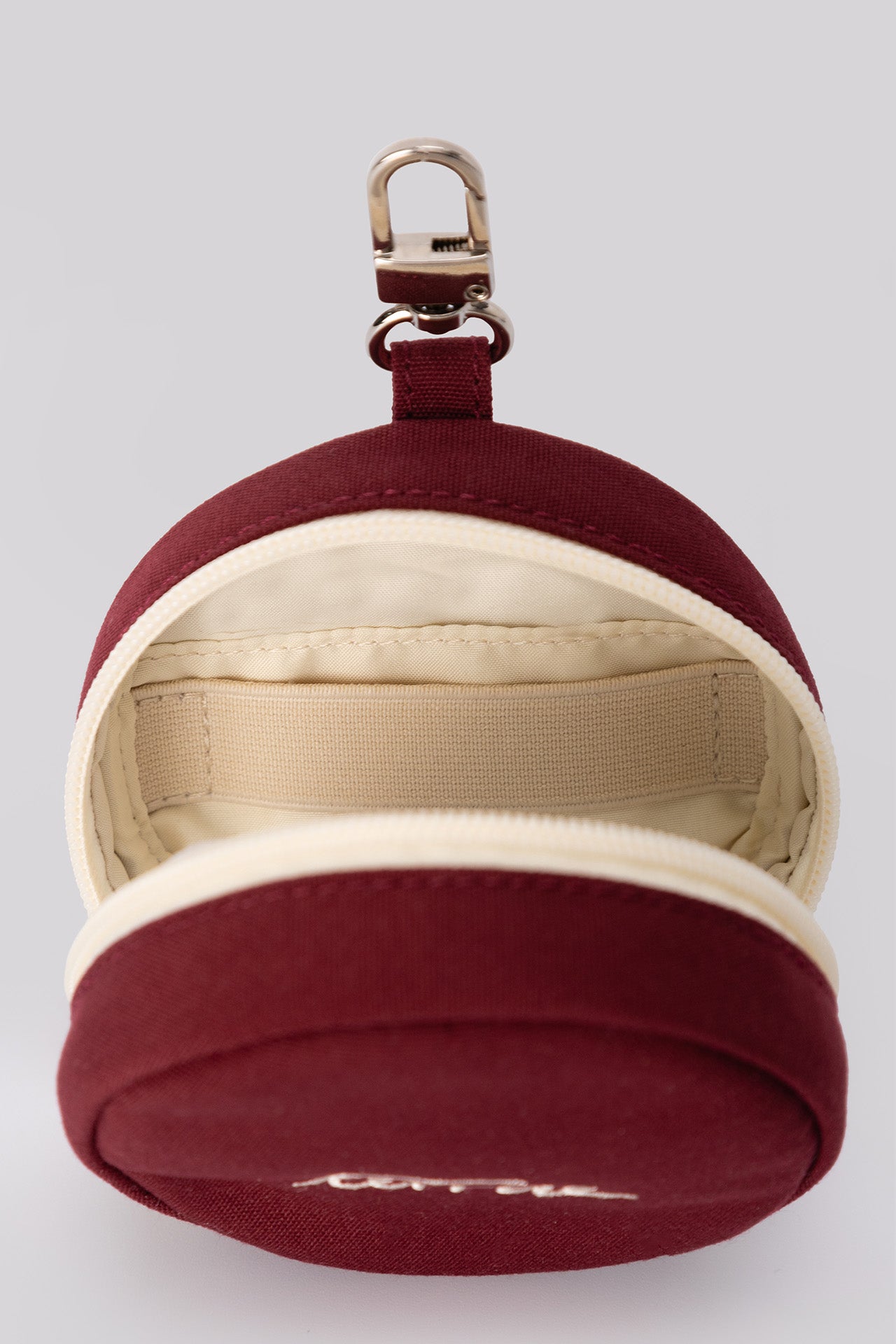 All Day Circle Mini Pouch in Maroon Red