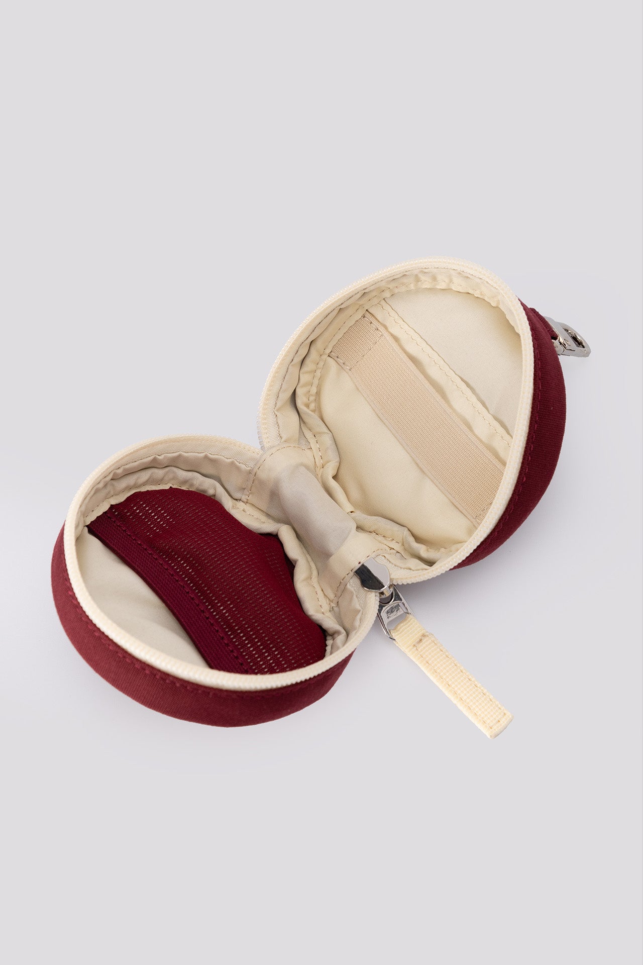 All Day Circle Mini Pouch in Maroon Red