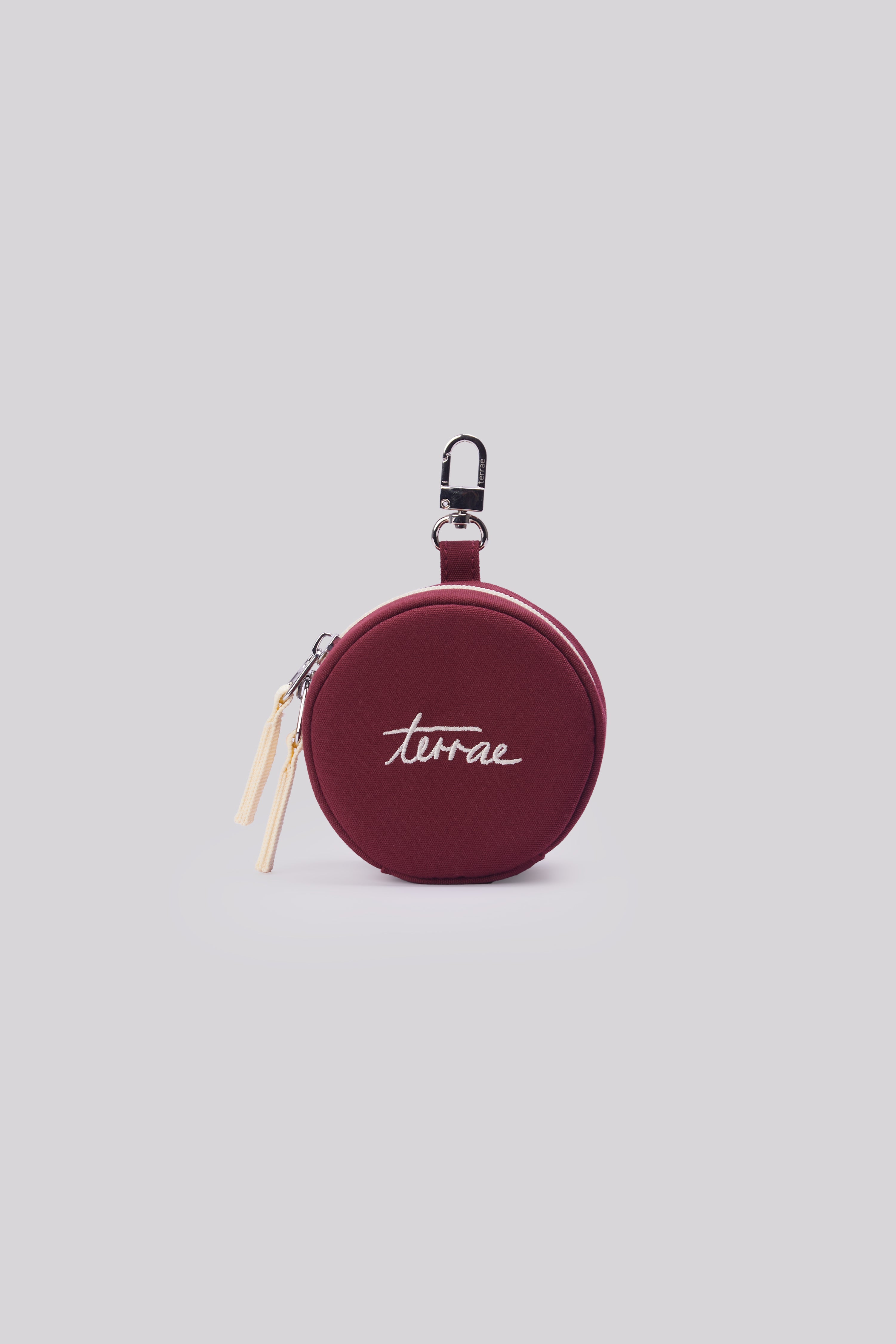 All Day Circle Mini Pouch in Maroon Red