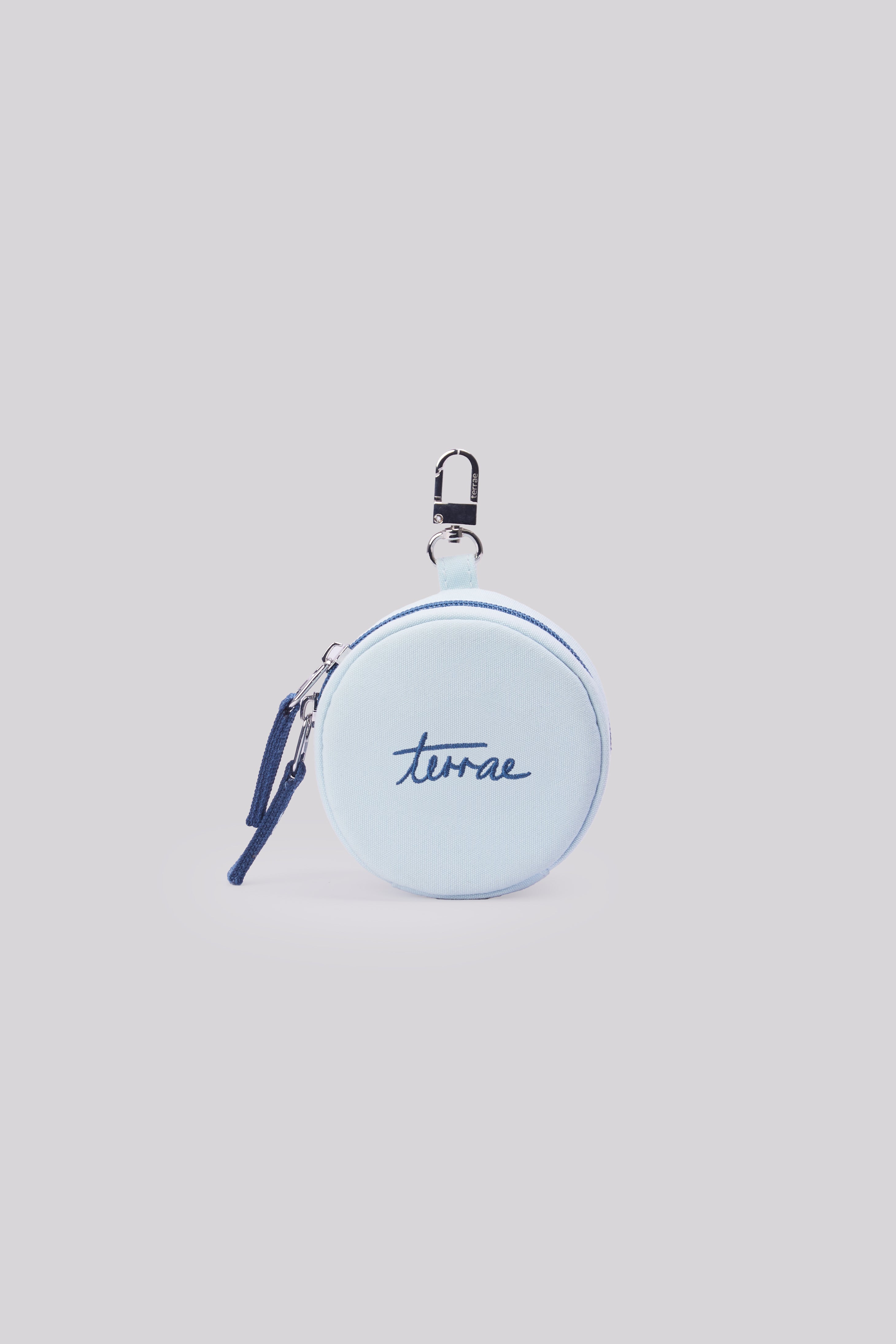 All Day Circle Mini Pouch in Mint Blue