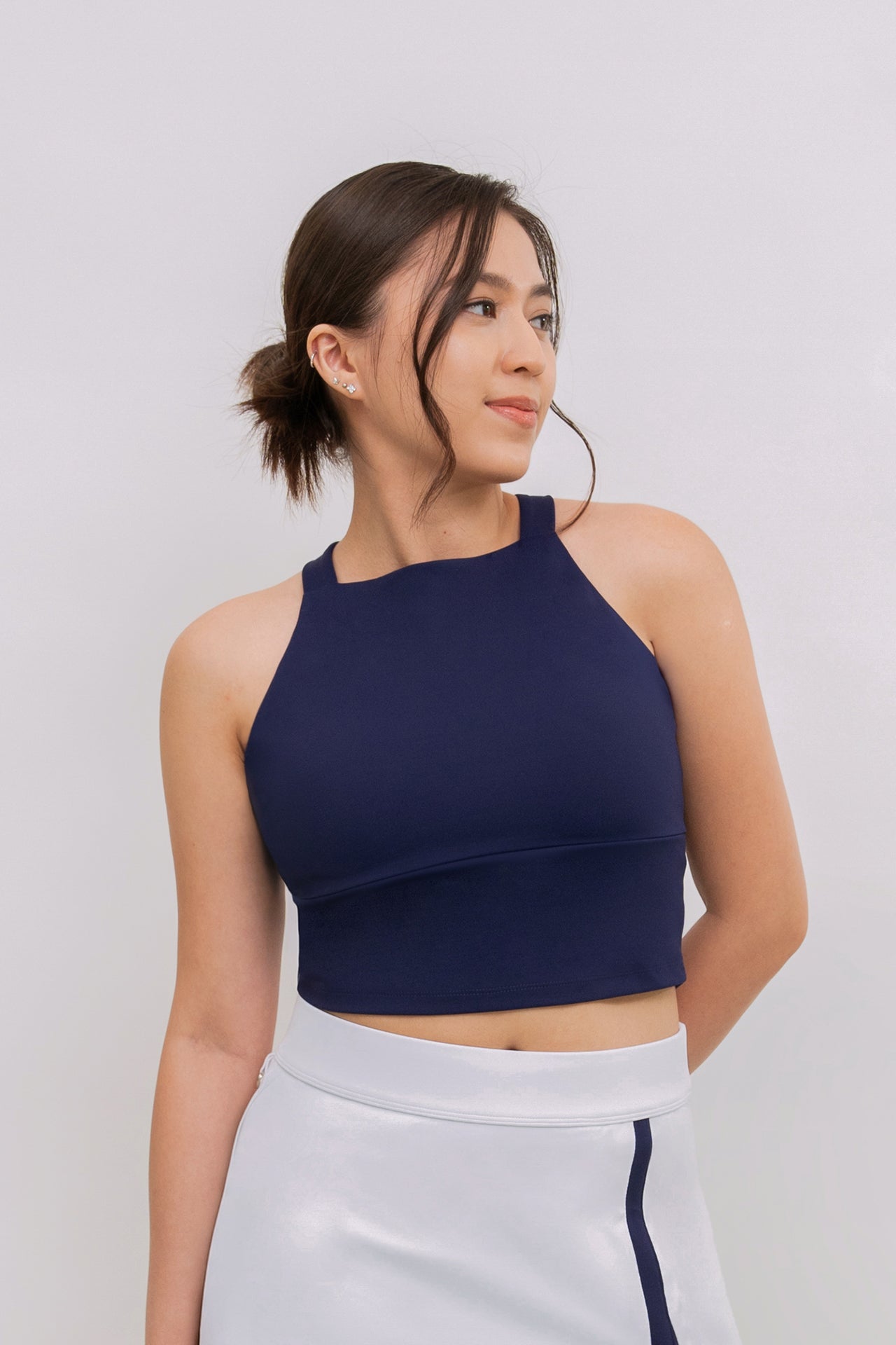 Crossover Bra Tank Blue