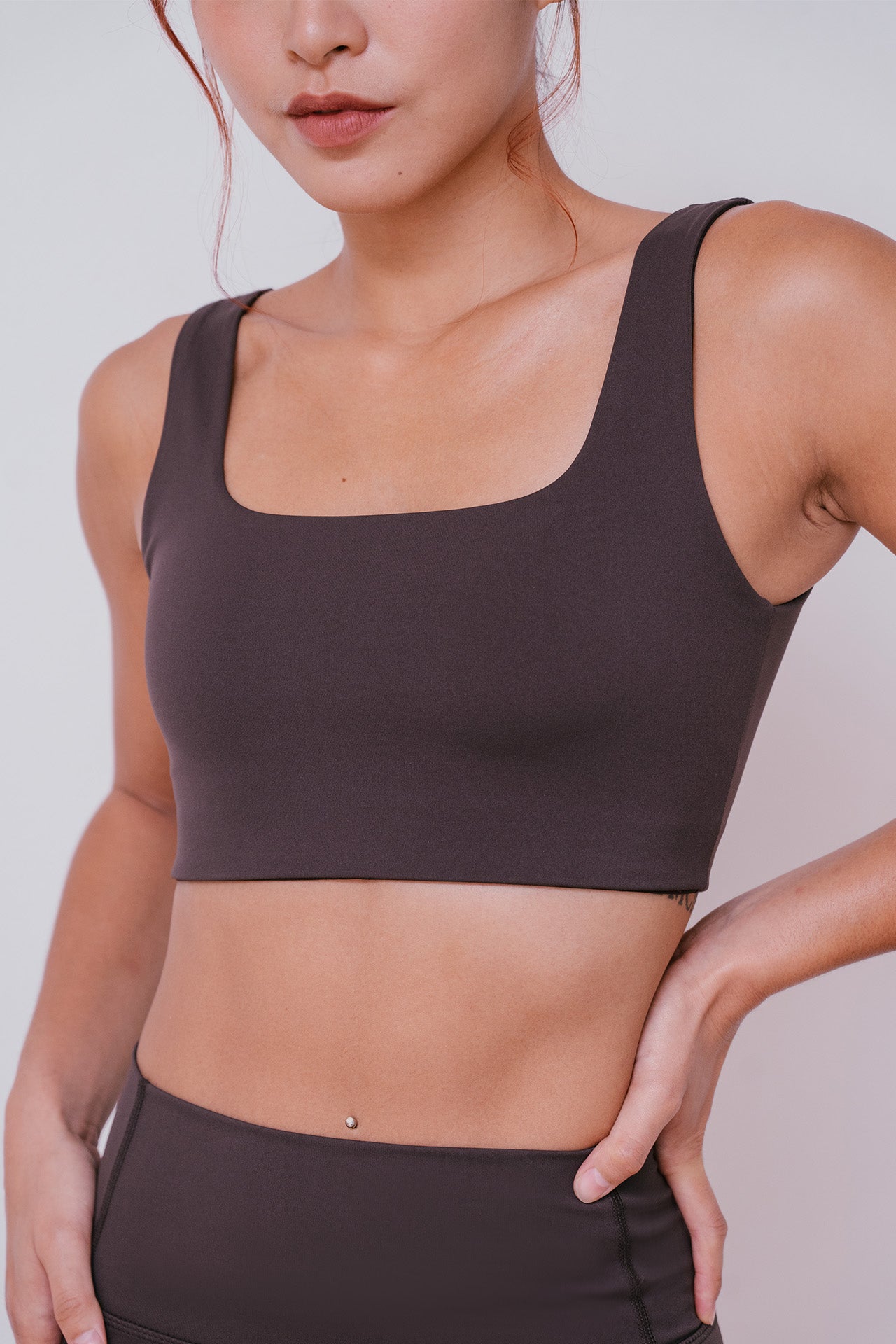 All Day Square Neck Bra Espresso