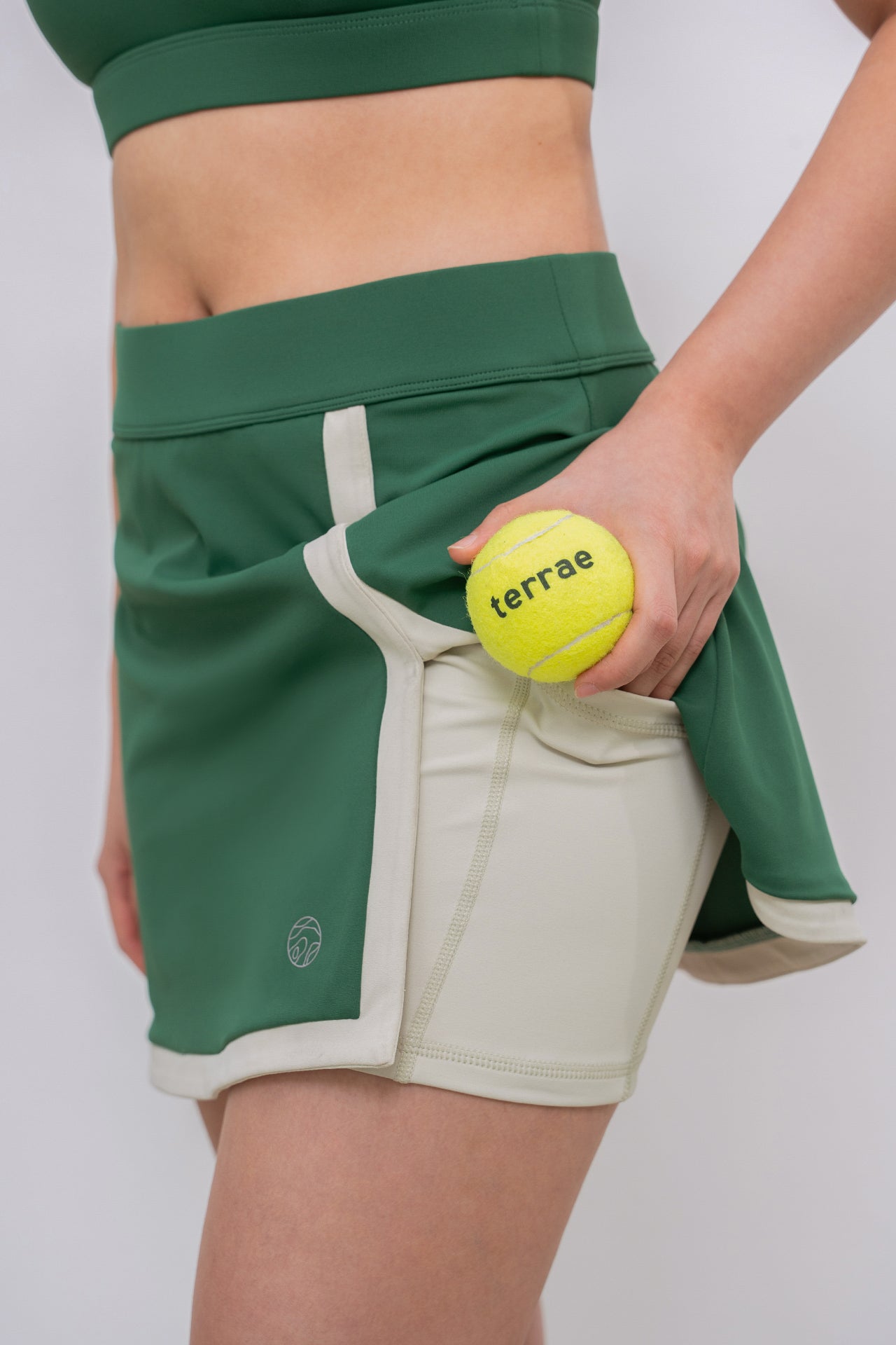 Split Skort Green