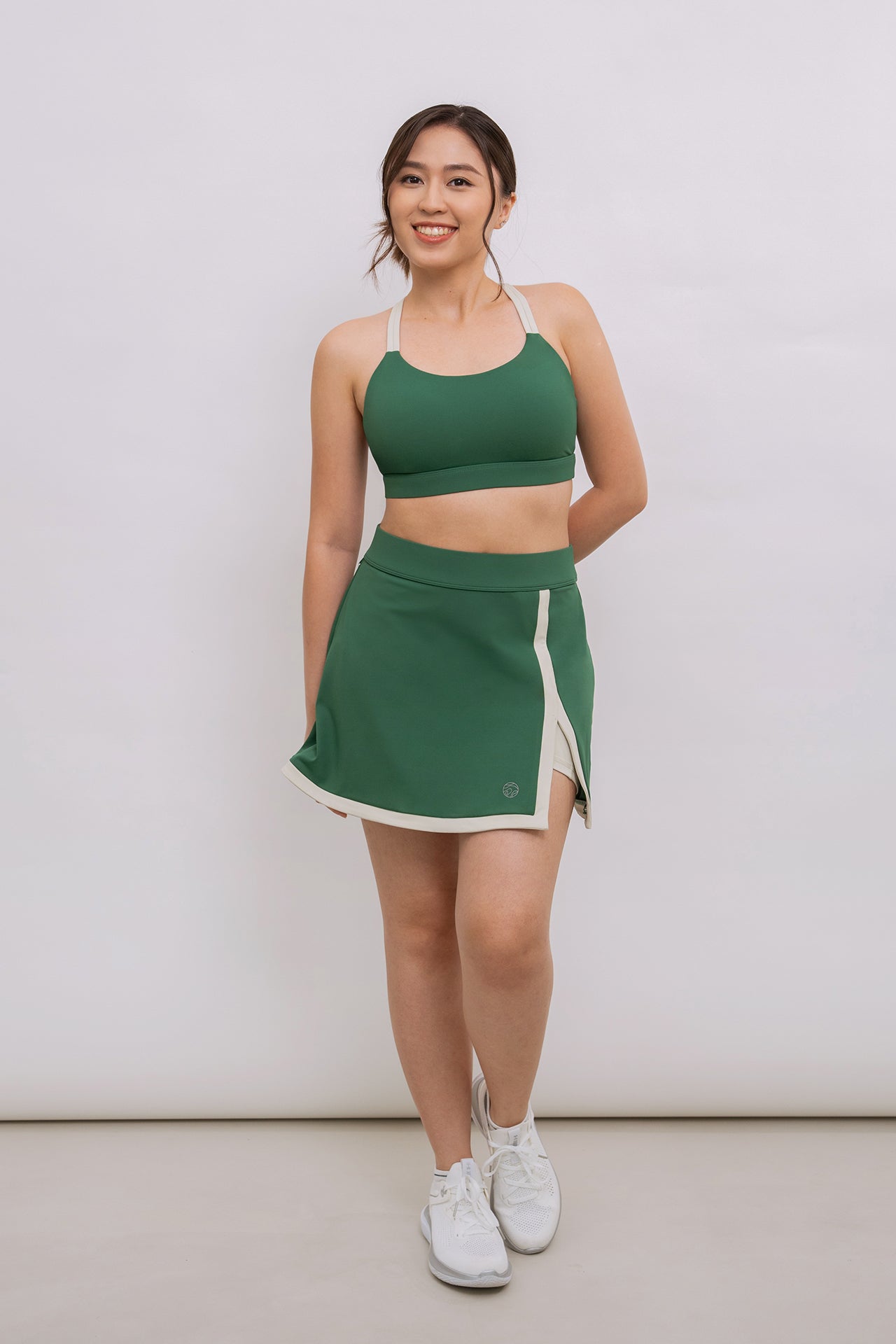 Split Skort Green